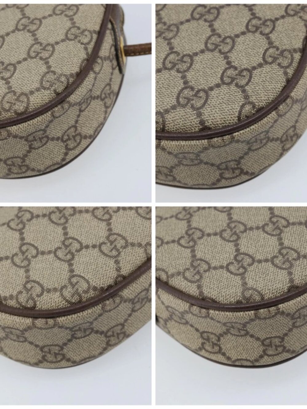 GUCCI GG Supreme Web Sherry Line Bag PVC Beige Gold 007 58 6112 Auth LNZ553 - Picture 14 of 16